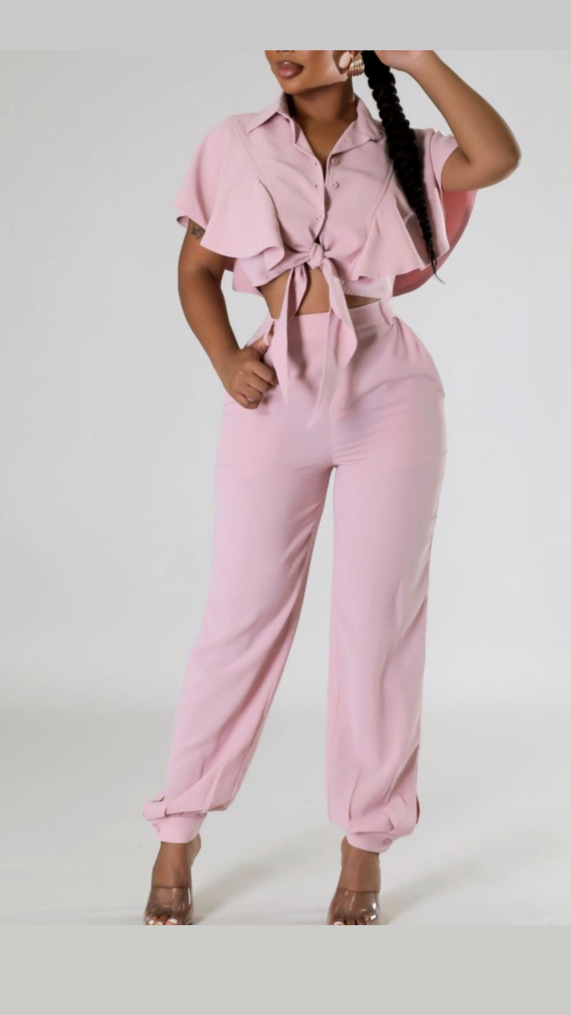 Kenya Pant Set (Pink)